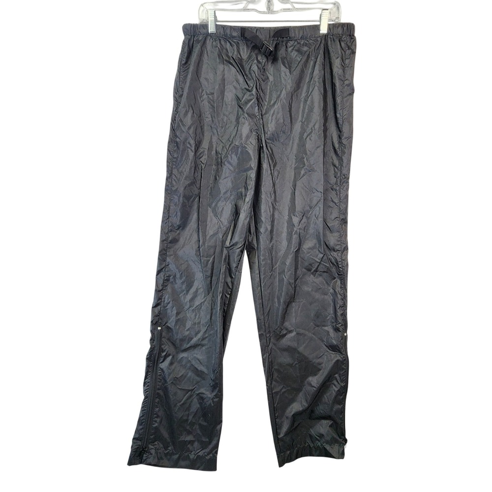 Eddie Bauer Size S Black Sac Pant Packable Nylon Hiking Gorpcore Outdoor Vintage